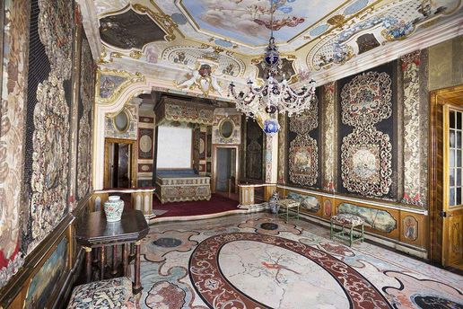 Château de la Favorite de Rastatt, chambre à coucher d'apparat