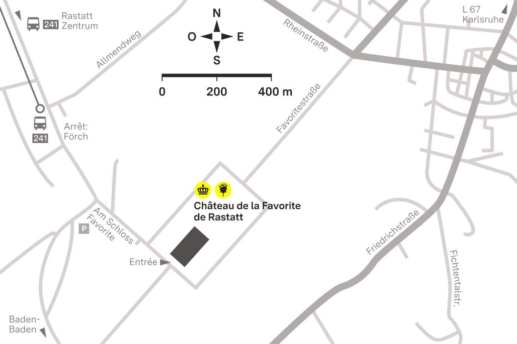 Château de la Favorite de Rastatt, Visuel des Staatliche Schlösser und Gärten Baden-Württemberg, Illustration JUNG:Kommunikation