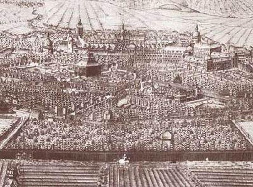 Image: Generallandesarchiv Schloss Schlackenwerth Engraving of Schlackenwerth Palace with the garden house, by Johann Michael Sockh, 1716