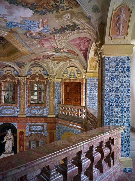 Château de la Favorite de Rastatt, Vue dans la Sala Terrena